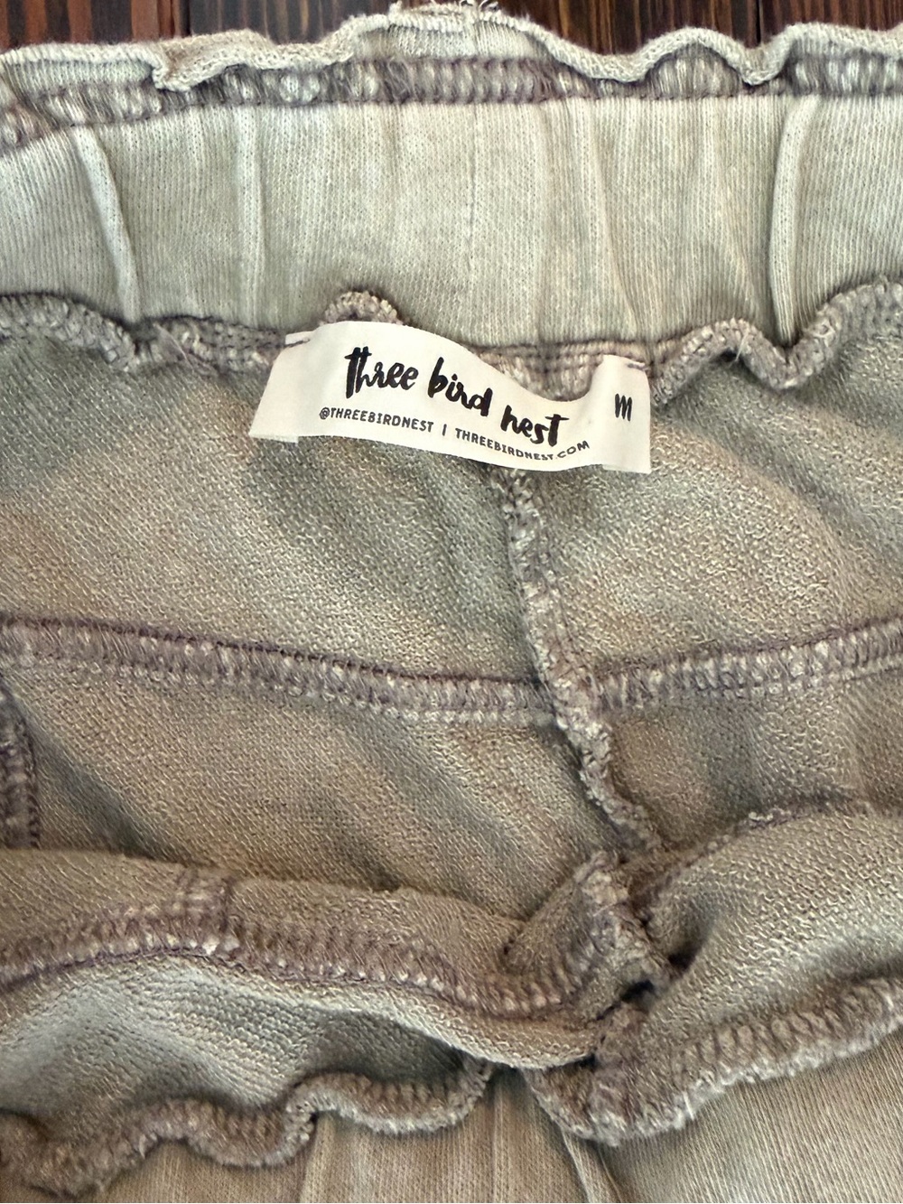Three Bird Nest Wide-Leg Cropped Drawstring Pants in Taupe - Picture 5 of 7